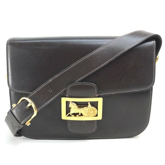 CELINE Vintage Brown Shoulder Bag - Picture 1 of 13